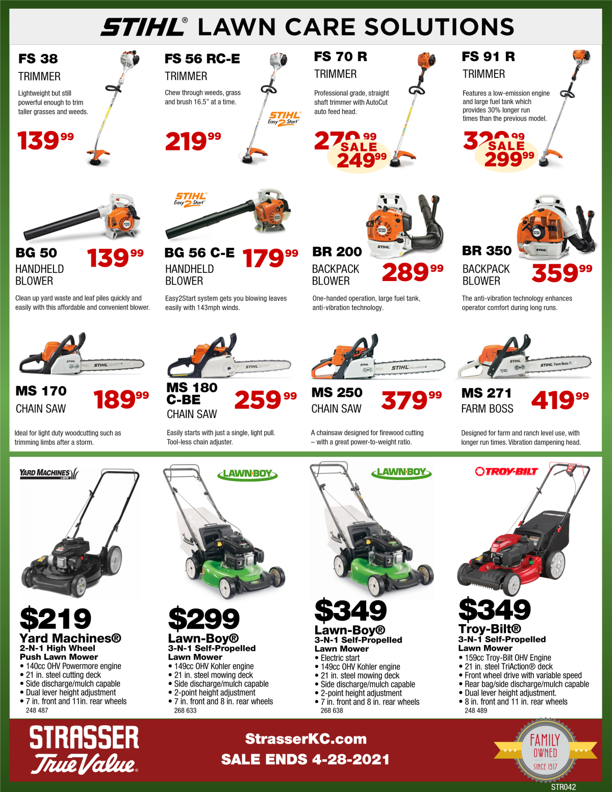 Sale ends 4/28/2021