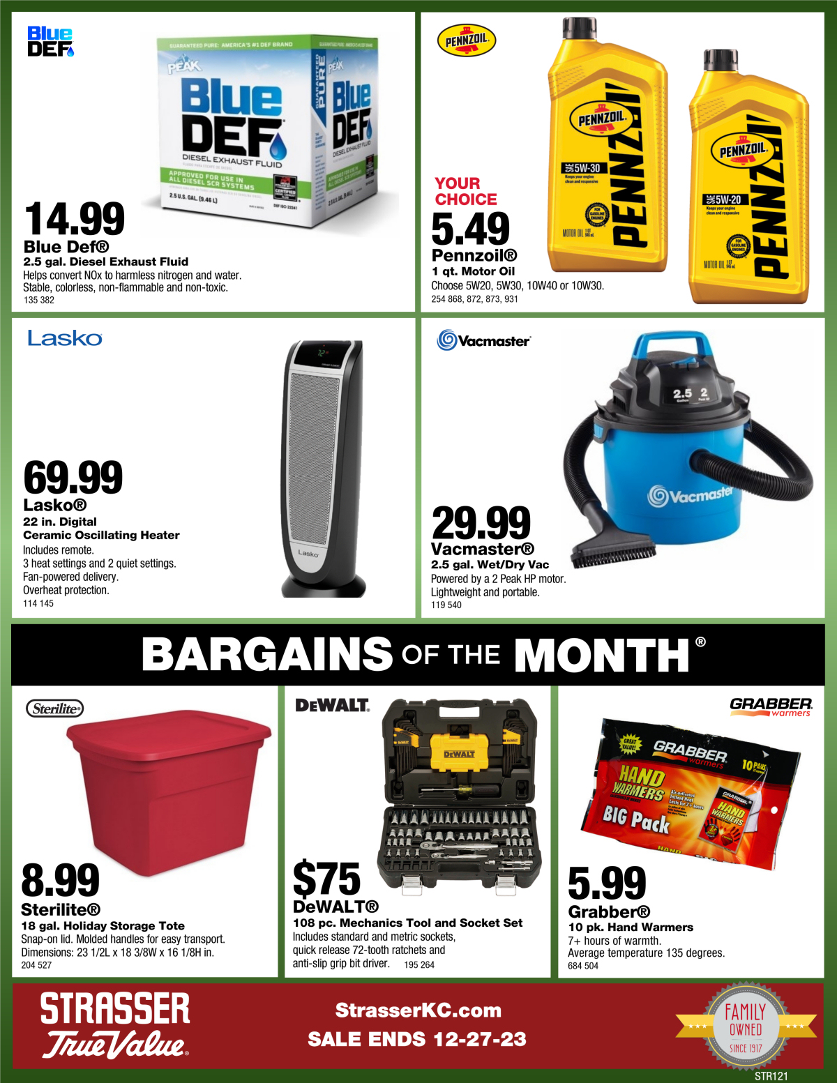 Sale ends 12/27/2023