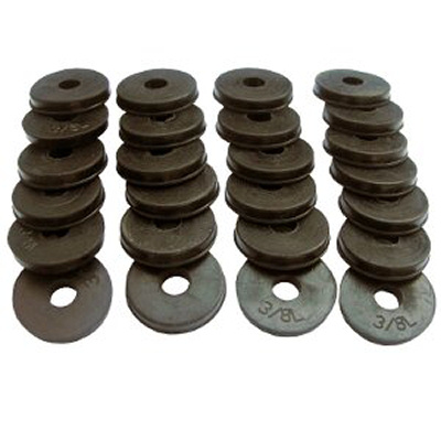25) 3/8L FLAT BIBB WASHER