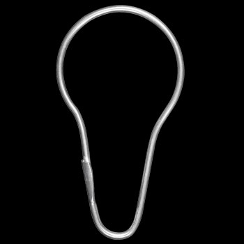 100PK SHOWER CURTAIN HOOKS