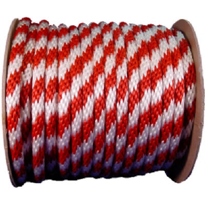 5/8" SB RED/WHITE POLY ROPE